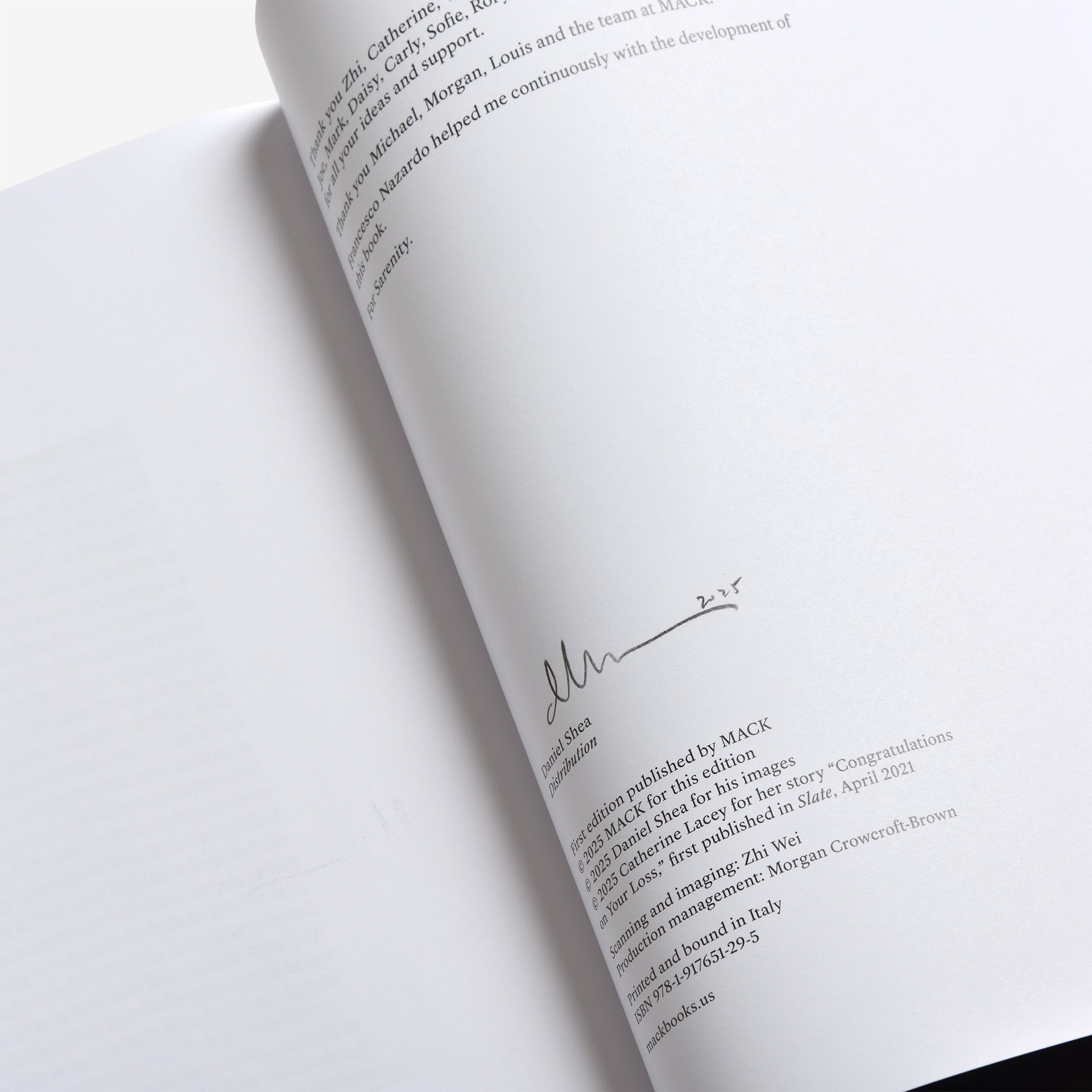 Daniel Shea: Distribution（サイン入り）