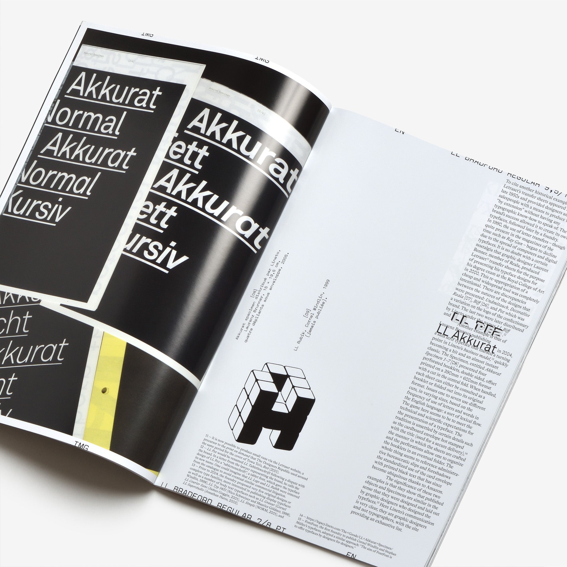 Revue Faire 30 bis — Types of types: the typographic specimen by Lineto