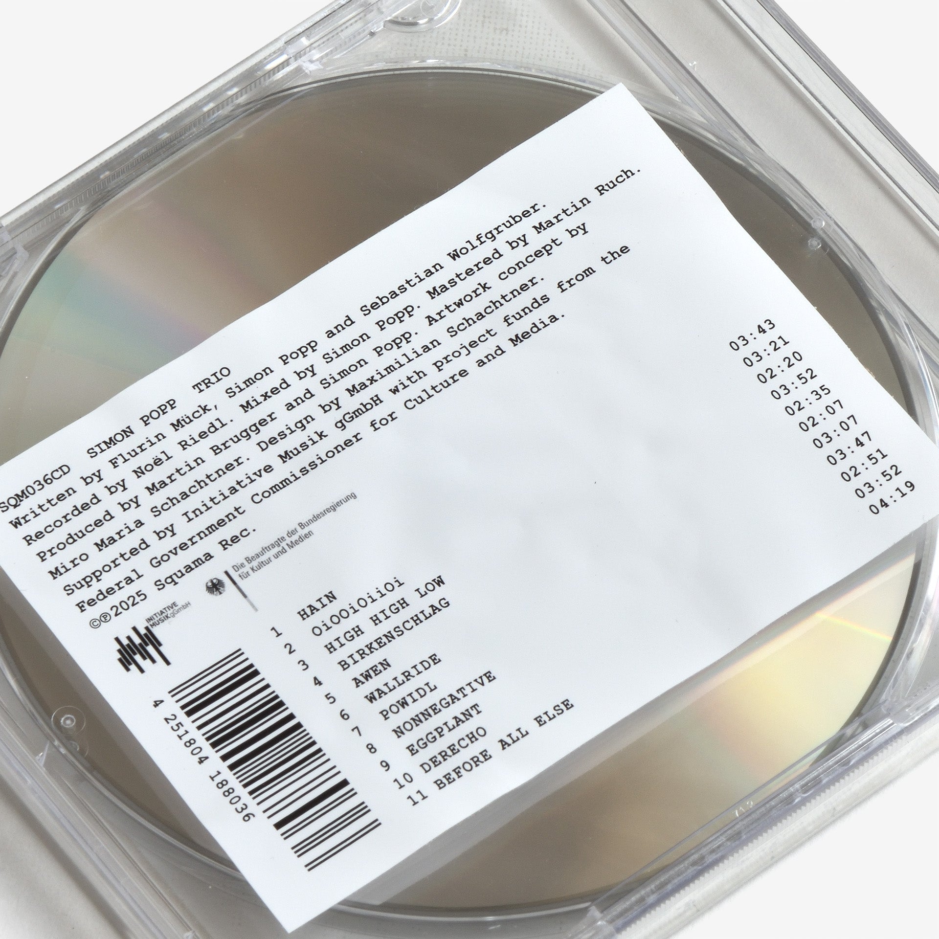 Simon Popp: Trio (CD)